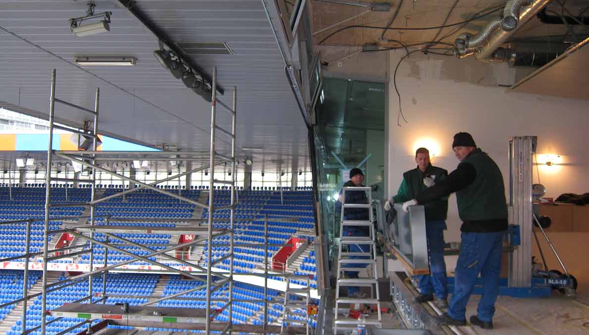 Umbau Logen Stadion St. Jakob-Park